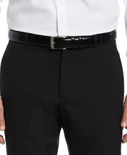 Perry Ellis Portfolio Mens Leather Belt – Black, Size 44