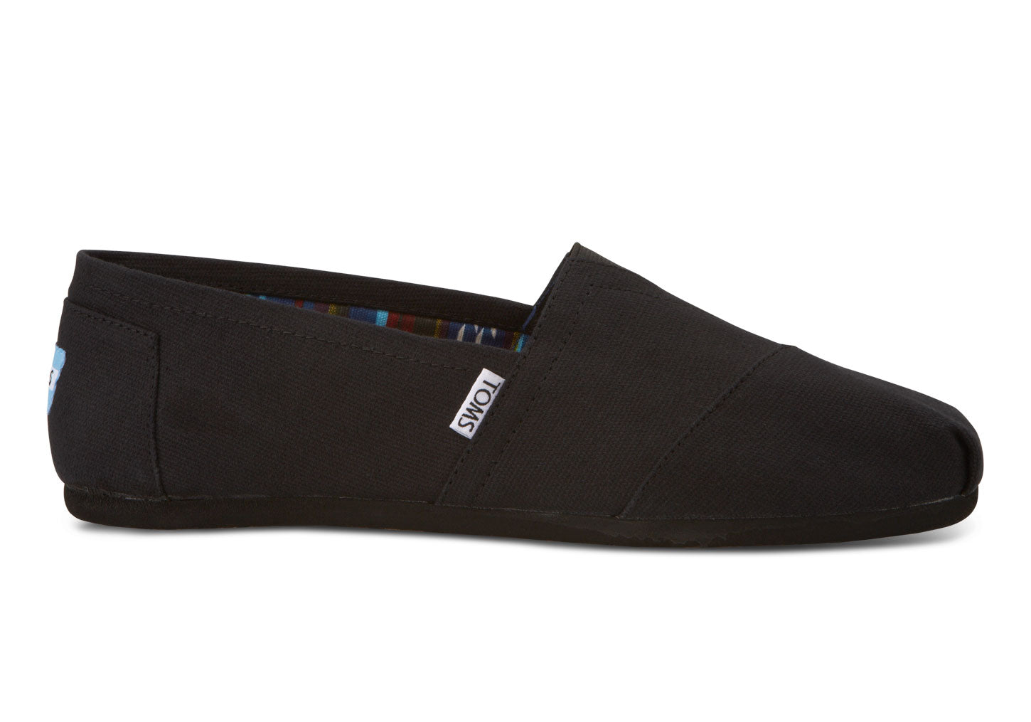 TOMS Alpargata Classic Slip On Mens Black Casual Shoes,11.5/Black