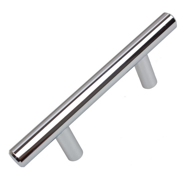 GlideRite Hardware Polished Chrome Solid Bar Cabinet Pulls 2-1/2-in CC 10 Pack