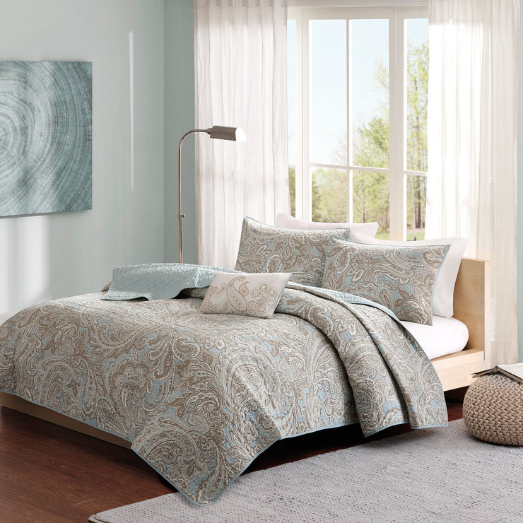 Madison Park Pure Ronan 4-PC. Coverlet Set, Full/Queen
