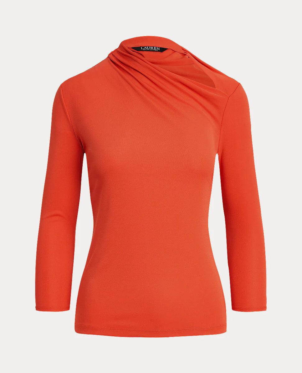 Lauren Ralph Lauren Asymmetrical Mockneck Top