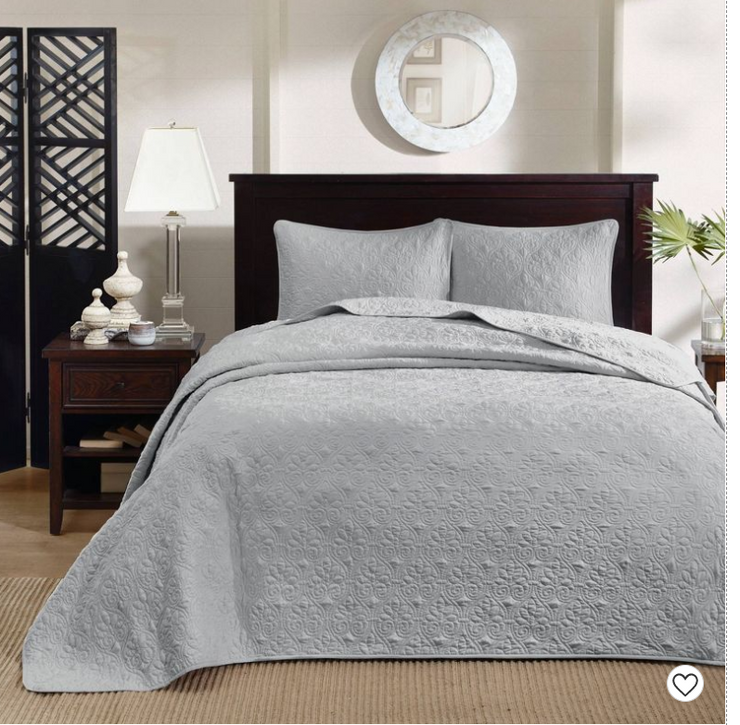 Madison Park Mansfield Antimicrobial Treated 3pc Bedspread Set, Various Colors