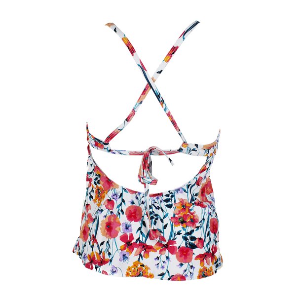 Hula Honey Juniors Such a Fleury Printed Cross-Back Tankini