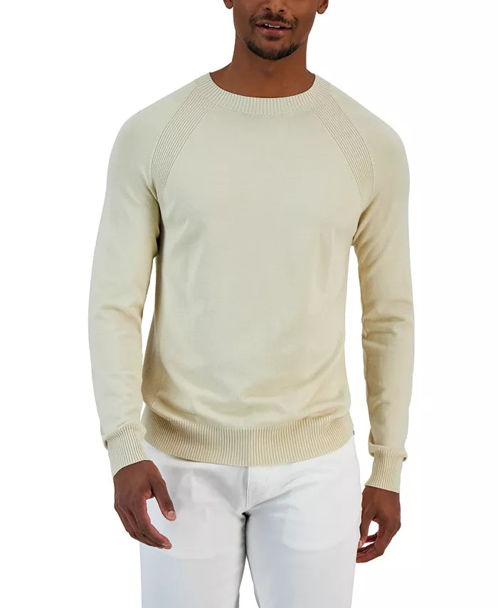 Alfani Mens Ribbed Raglan Sweater