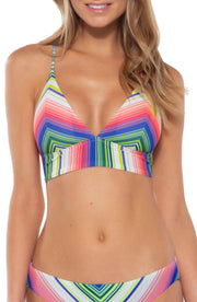 Becca Santa Catarina Striped Halter Bikini Top
