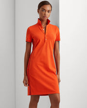 Lauren Ralph Lauren Pique Polo Dress – Dusk Orange, Size XS