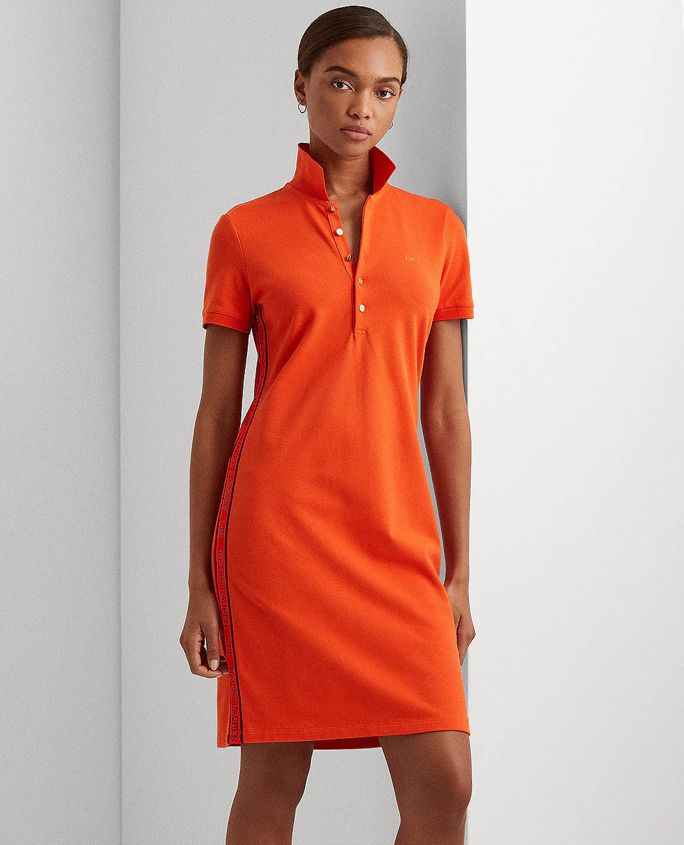 Lauren Ralph Lauren Pique Polo Dress – Dusk Orange, Size XS