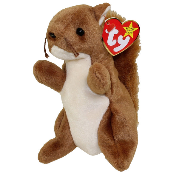 1996 Nuts The Squirrel Beanie Baby In Mint Condition With Multiple Tag Errors!