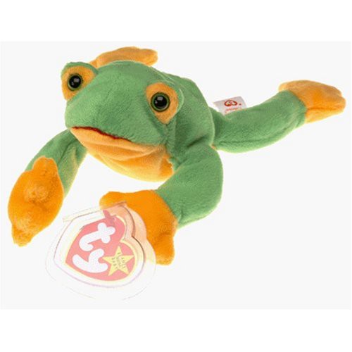 1997 TY popular beanie baby Smoochy the frog.