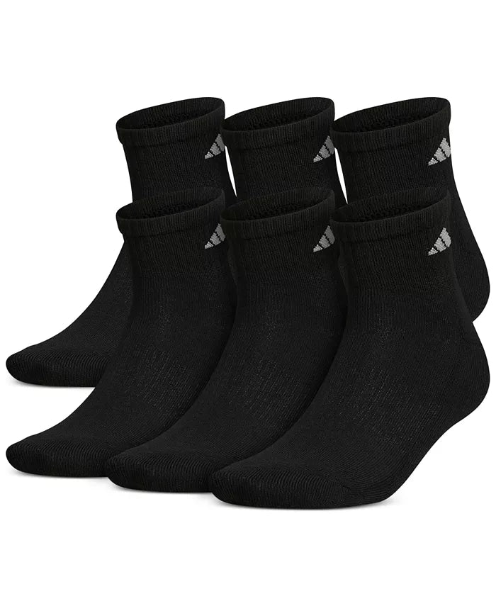 Adidas Men’s Cushioned Quarter Extended Size Socks, 6-Pack