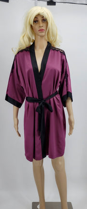 Linea Donatella Satin Wrap Robe,Choose Sz/Color