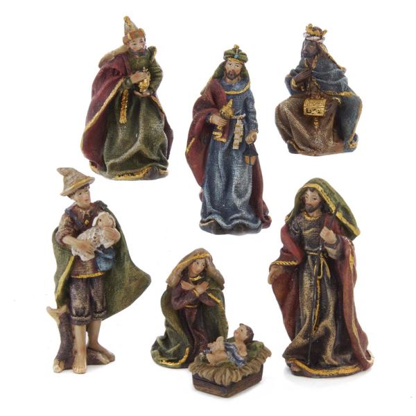 Kurt Adler Christmas Nativity Table Decor 7-piece Set