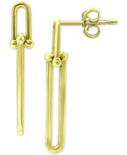 Giani Bernini Paper Clip Link Drop Earrings, Gold Over Silver