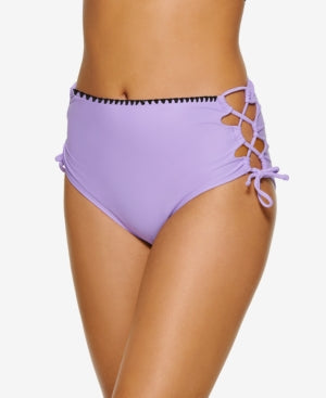 Hula Honey Cheeky High-Waist Bikini Swim Bottoms