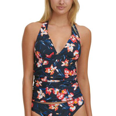 Tommy Hilfiger Iris Floral-Print Tankini Swim Top, Us Small