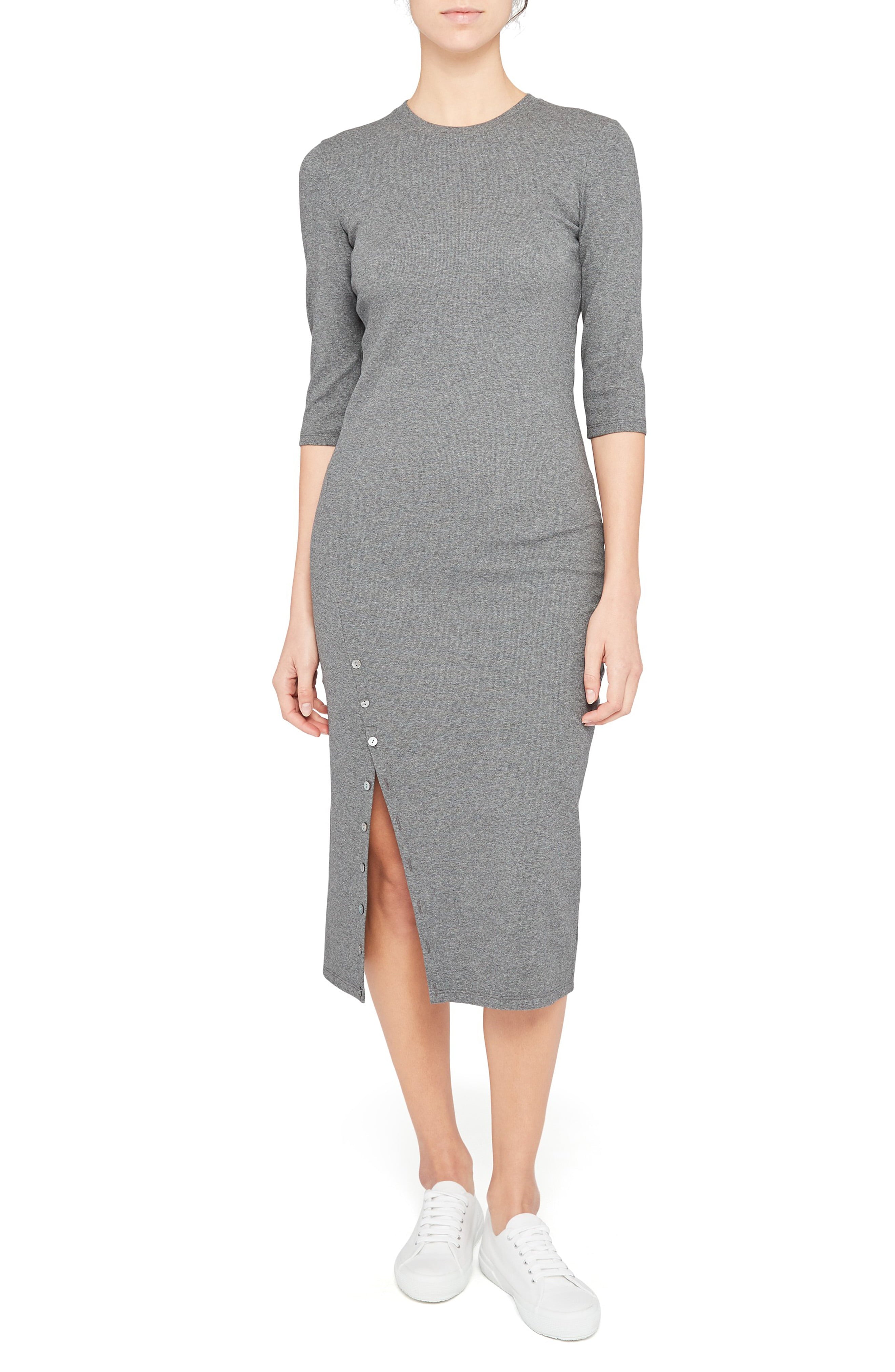 Theory Side Slit MIDI Dress, Size XL – Vanessa Jane Theory Side Slit MIDI Dress, Size XL – Vanessa Jane