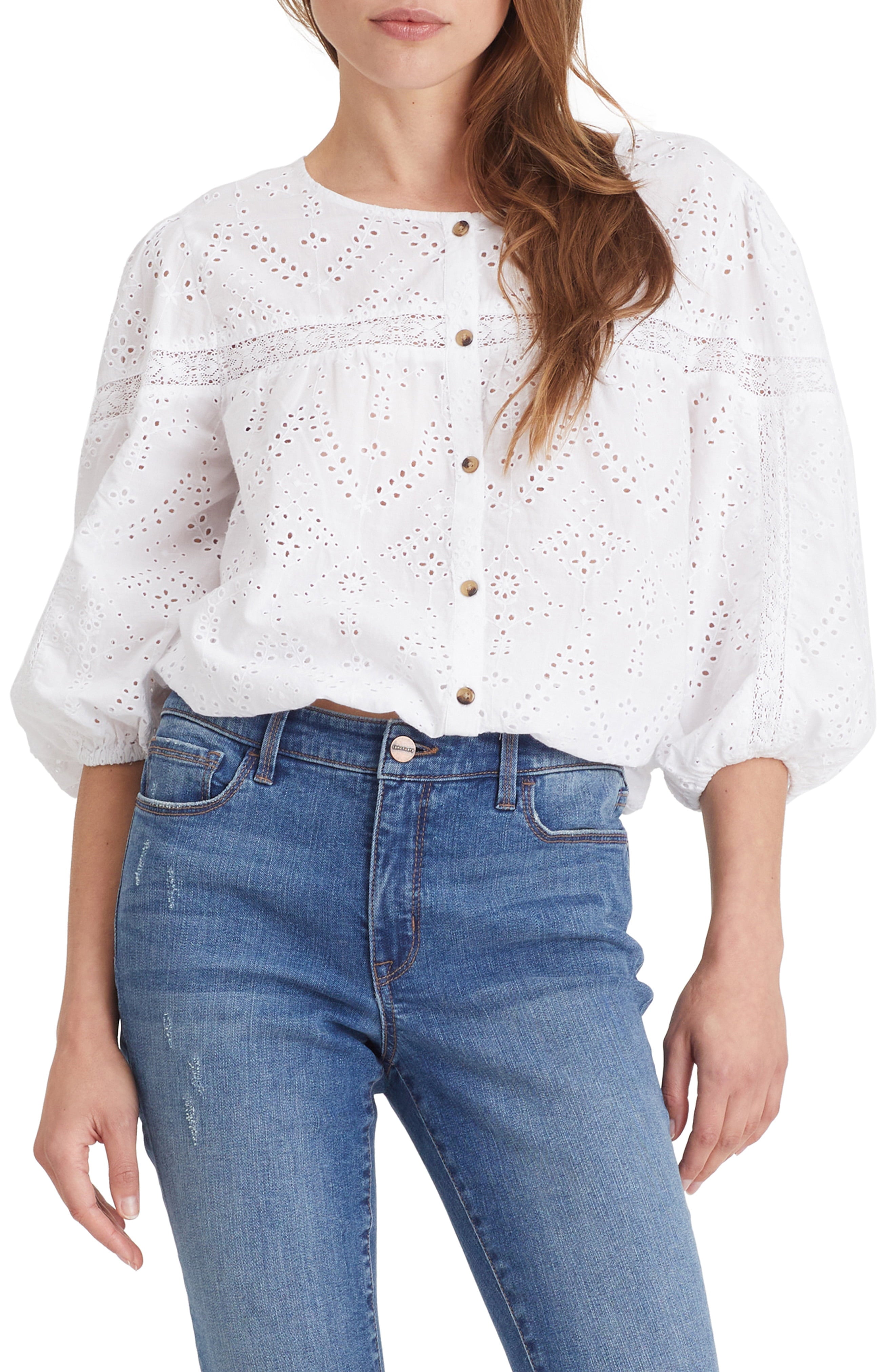 Sanctuary Sugar Eyelet Top, Size Medium