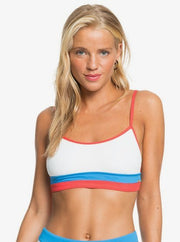 Roxy Colorblocked Hello July Bralette Bikini Top