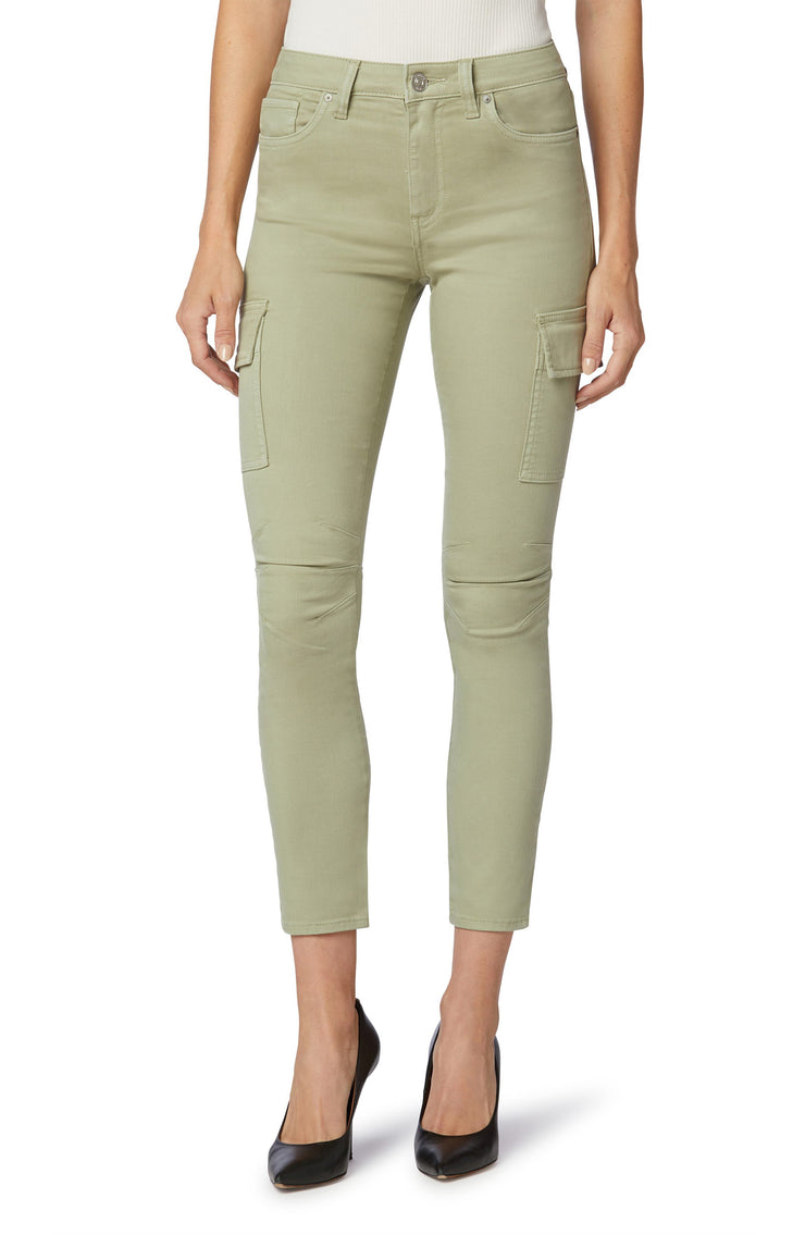 Hudson Jeans Barbara High-Rise Super Skinny Ankle Cargo Pant - Green - 23
