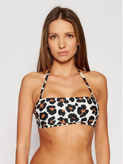Michael Kors Leopard-Print Bandeau Bikini Top