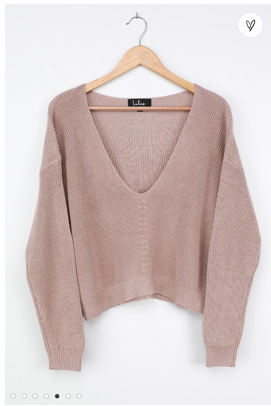 Lulus Feel It Still Taupe Knit Sweater, Size Small