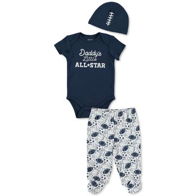 Chickpea Baby Boys 3-PC. Cotton Bodysuit, Pants & Hat Set