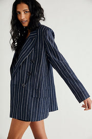 Free People Ashby Double Breasted Button Front Blazer