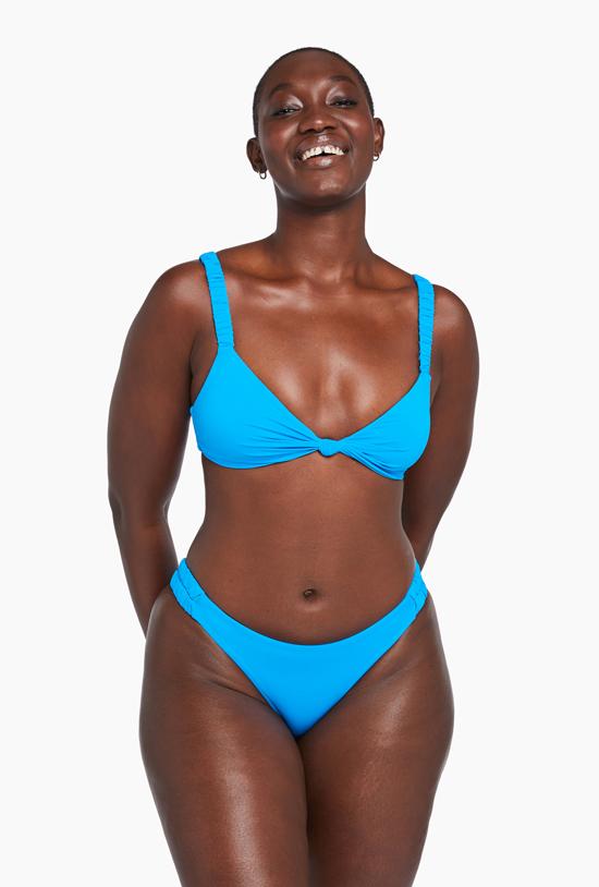 Vitamin A L77750 Womens Blue Zuri Bralette Swim Top Size 8/M