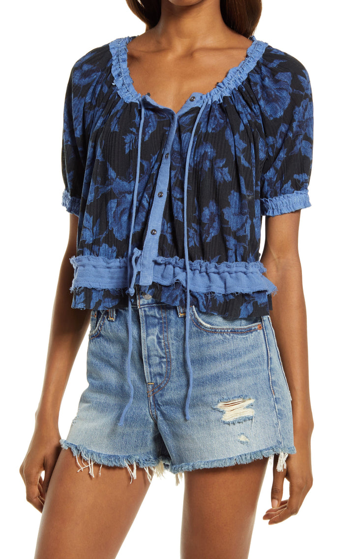 Free People Perfect Day Gathered Top, Choose Sz/Color