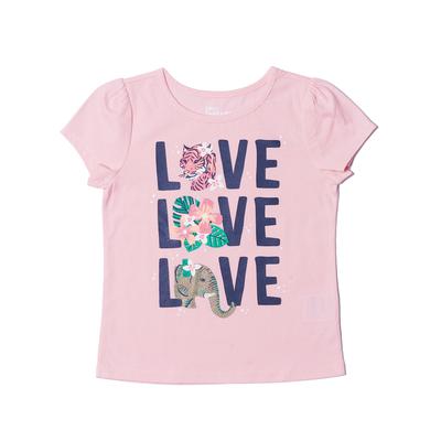 Epic Threads Little Girls Short Sleeve Text T-shirt - Crystal Rose, Size 6X