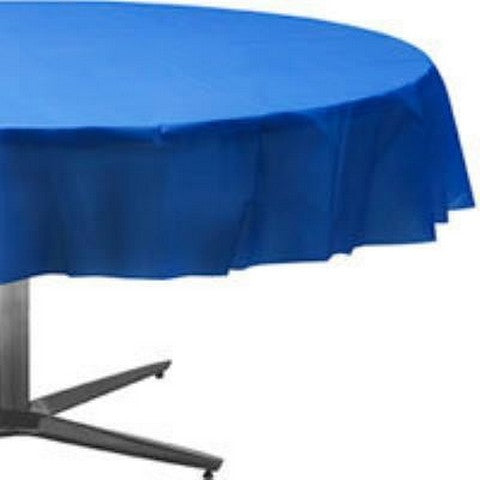 Round 84" Banquet Plastic Table Cover Heavy Duty Party Decor Royal Blue