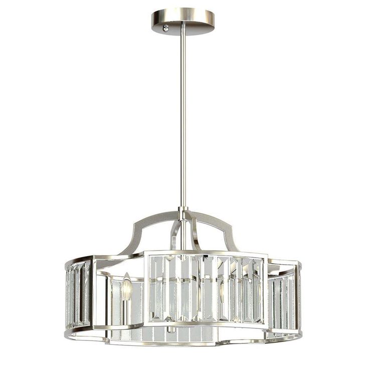 Eurofase 4-Light Satin Nickel Convertible Semi Flush Mount Pendant 29345-HB