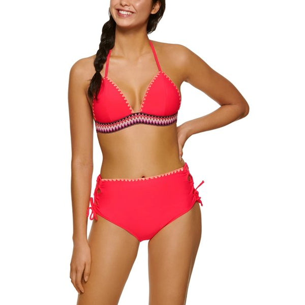 Hula Honey Cheeky High-Waist Bikini Swim Bottoms