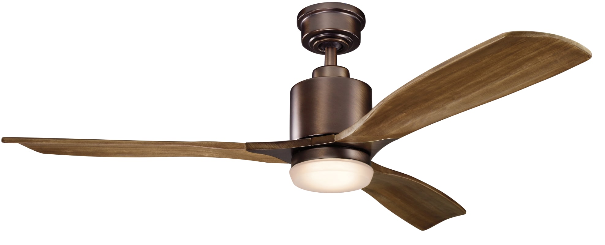 Kichler 300027 Ridley II 52 Ceiling Fan with Blades LED Light Kit/Wall Control