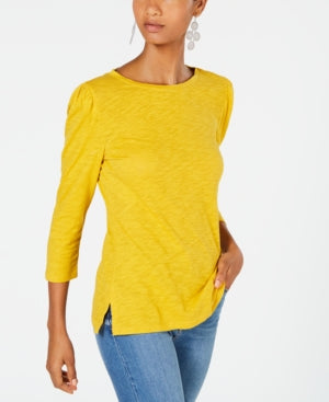 Inc Puff-Sleeve Top, Size Large