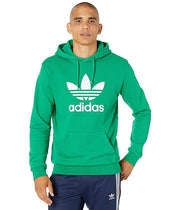 Adidas Mens Originals Adicolor Trefoil Logo-Print French Terry Hoodie, Size S