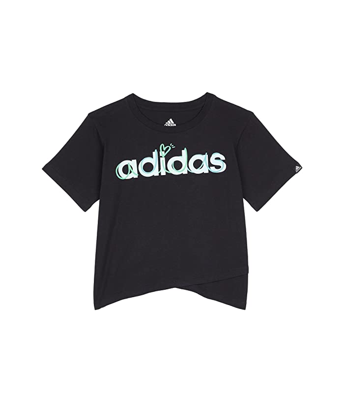 Adidas Big Girls Short Sleeve Crossover Graphic Tee, Size Medium 10/12