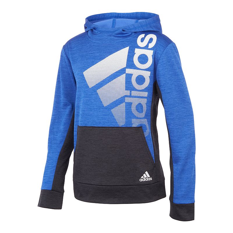 Adidas Big Boys Colorblock Melange Pullover Hoodie