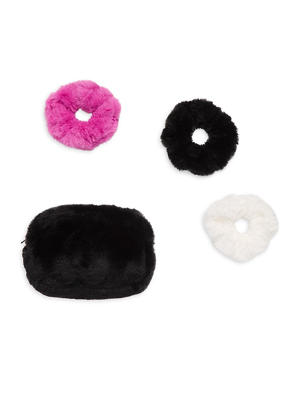 Apparis Francesca Bundle Set Faux fur Set of 3 scrunchies and Bag