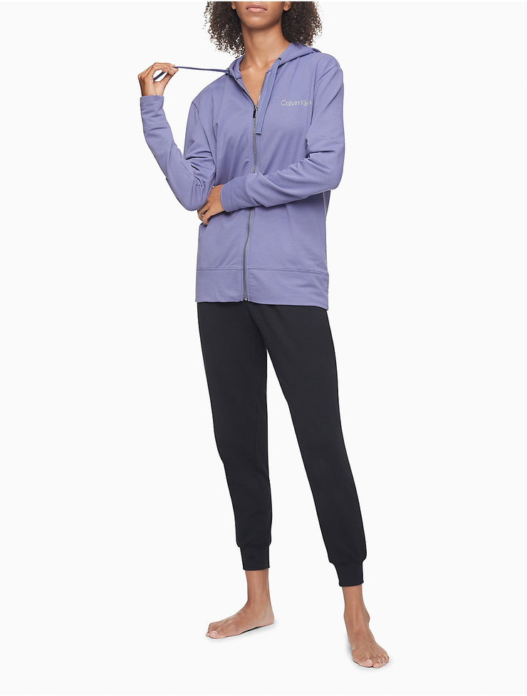Calvin Klein Full Zip Hoodie in Vdd Bleached, Size Medium