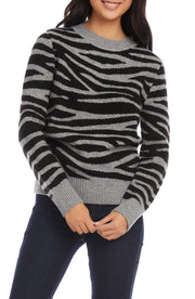 Karen Kane Womens Zebra Stripe Sweater, Size XL