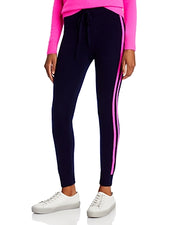 AQUA Cashmere Ribbed Pull On Joggers Active Wear Pants Peacoat Pink M