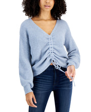 Hippie Rose Juniors Drawstring V-Neck Sweater, Size XL