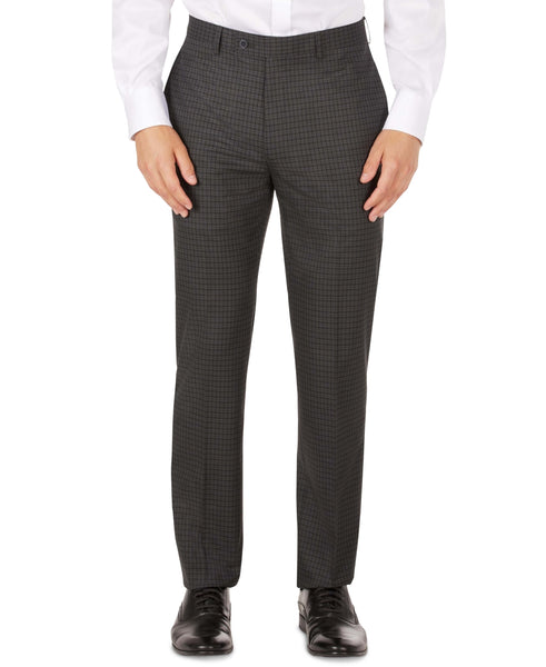 Calvin Klein Men’s Slim-Fit Mini-Check Dress Pants