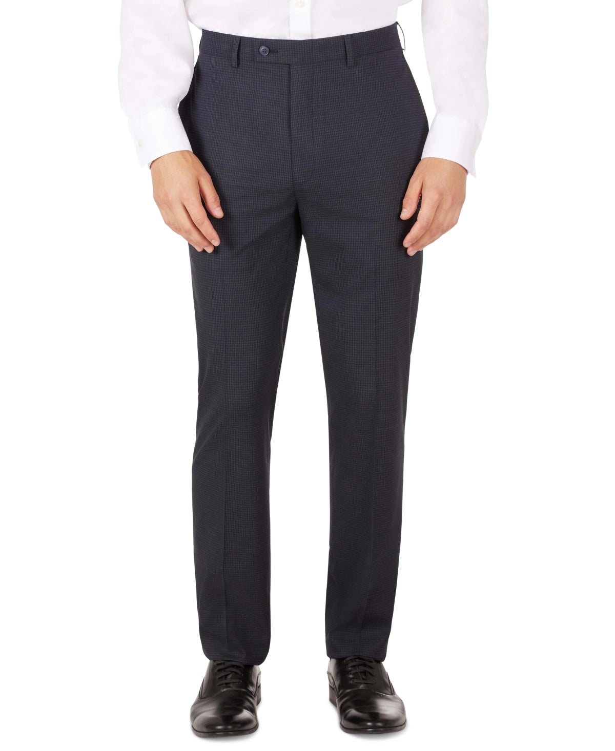 Calvin Klein Men’s Slim-Fit Mini-Check Dress Pants