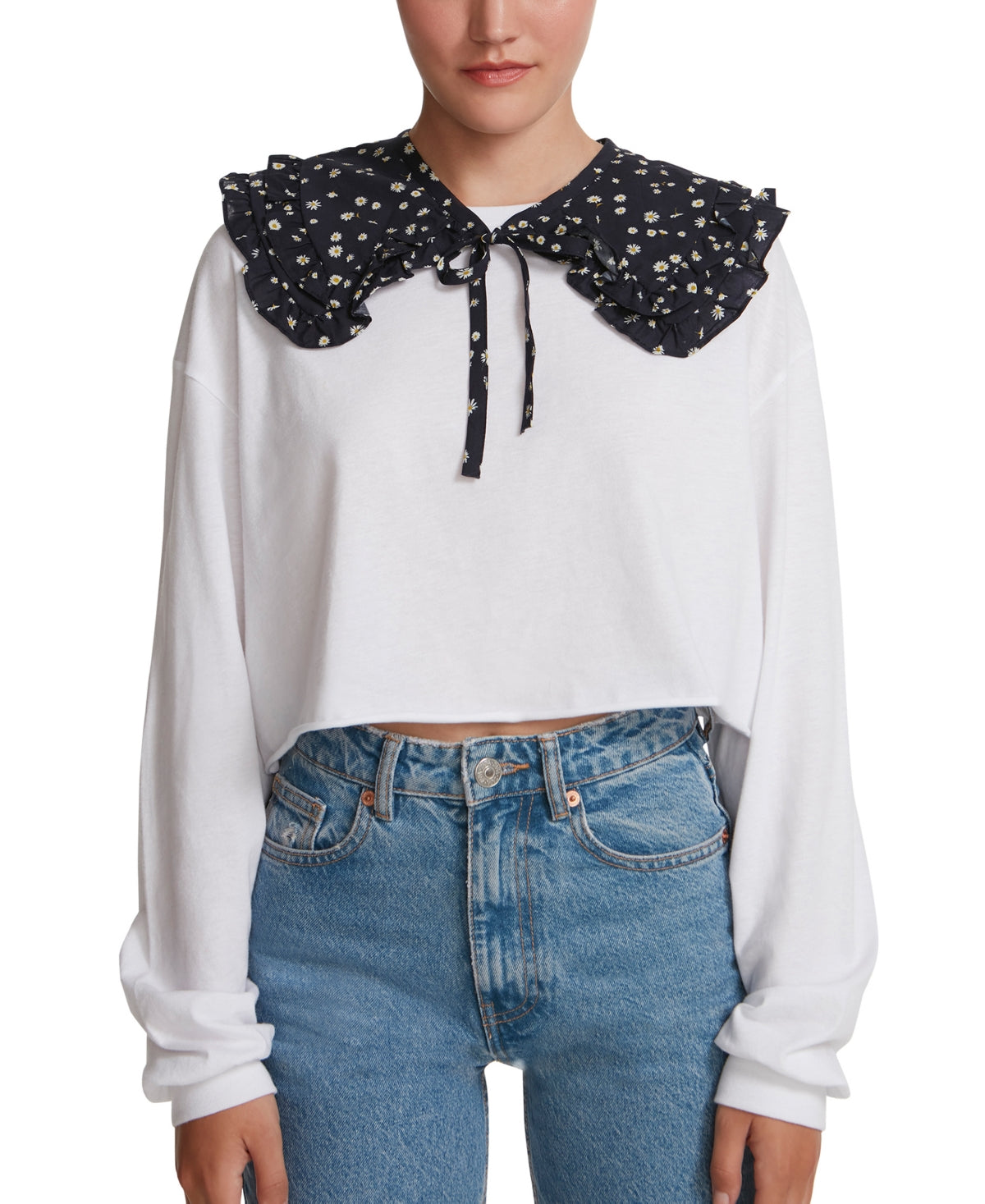 Steve Madden Tiered Floral Cotton Collar