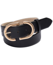 INC Textured Buckle Belt, Black size S 38 inches