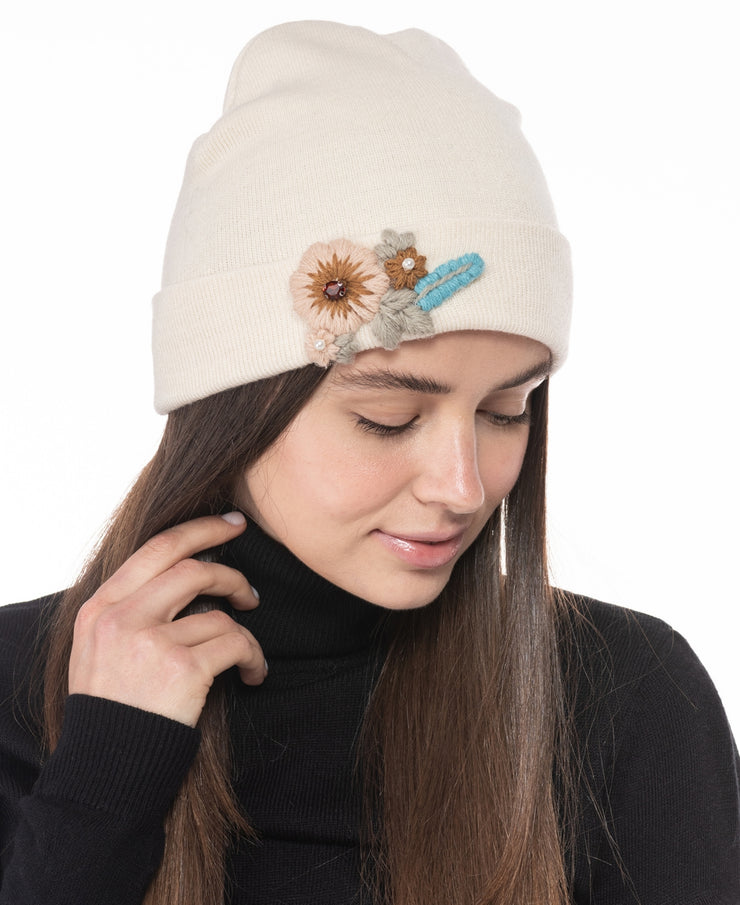 Inc International Concepts Floral Embroidered Beanie