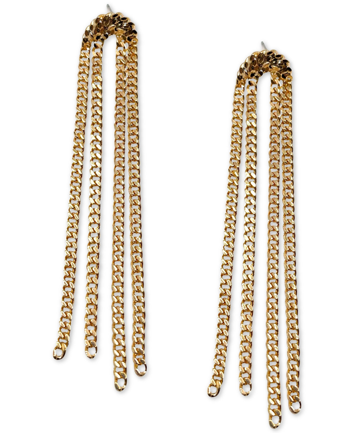 Inc International Concepts Gold-Tone Fringe Linear Earrings