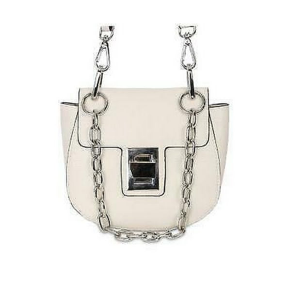 Steve Madden Cream Chain Detail Saddle Bag